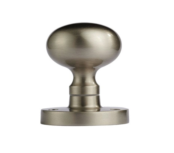 MUSHROOM MORTICE DOOR KNOB ON FACE FIX ROSE